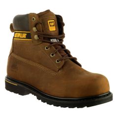 Caterpillar Holton Leather Goodyear Welted Safety Boot - S3 HRO SRC (Brown)