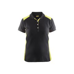 Blaklader 3390 Women's Polo Shirt - Black/Hi-Vis Yellow