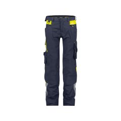 Dassy 201136 Canton Women's Work Trousers with Stretch and Knee Pockets - Midnight Blue/Fluo Yellow