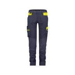 Dassy 201134 Hong Kong Women's Work Trousers with Stretch - Midnight Blue/Fluo Yellow