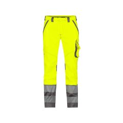 Dassy 201076 Minnesota Stretch Hi-Vis Work Trousers  - Fluo Yellow/Cement Grey