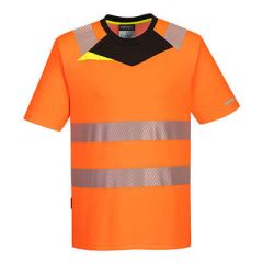 Portwest DX413 DX4 Hi-Vis T-Shirt S/S -  Rail Spec (Orange/Black)