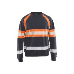 Blaklader 3359 Hi-Vis Sweater - Mid Grey/ Hi-Vis Orange