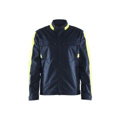 Blaklader 4444 Industry Jacket Stretch - Dark Navy Blue/Hi-Vis Yellow