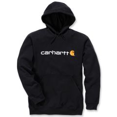 Carhartt 100074 Signature Logo Hoodie - Men&#039;s - Black