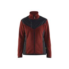 Blaklader 5943 Women's Knitted Jacket With Softshell - Burned Red/Black