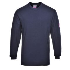 Portwest FR11 Flame Resistant Anti-Static Long Sleeve T-Shirt - Navy