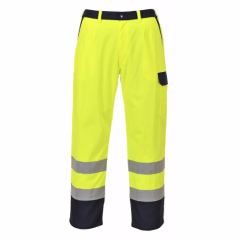 Portwest FR92 Hi-Vis Bizflame Pro Trousers, Flame Retardant (Yellow/Navy)