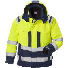 Fristads High Vis Airtech Winter Jacket CL 3 4035 GTT - Waterproof, Windproof, Breathable, Quilted (Hi Vis Yellow/Navy)