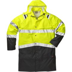 Fristads High Vis Rain Coat CL 3 4634 RS - Waterproof, Stretch, Ventilated (Hi Vis Yellow/Black)