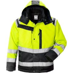 Fristads High Vis Winter Jacket CL 3 4043 PP - Quilt Lined, Water Repellent (Hi Vis Yellow/Black)