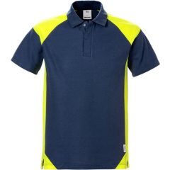 Fristads Polo Shirt 7047 PHV (Navy/High Vis Yellow)