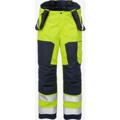 Fristads High Vis Airtech Winter Trousers CL 2 2035 GTT - Waterproof, Windproof, Breathable, Quilted (Hi Vis Yellow/Navy)