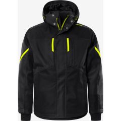 Fristads Airtech® Winter Jacket 4058 GTC - Waterproof, Windproof, Breathable (Black / Yellow)