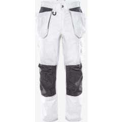 Fristads Cotton Trousers 258 BM - Painters Trousers (White)