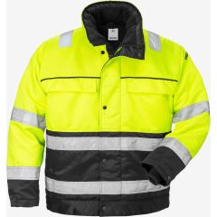 Fristads High Vis Winter Jacket CL 3 444 PP - Fleece Lined, Water Repellent (Hi Vis Yellow/Black)