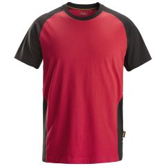 Snickers 2550 Two-Coloured T-Shirt (Red / Black)