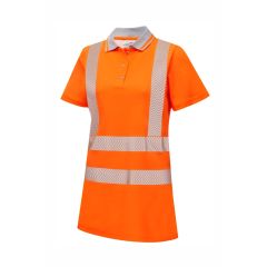 PULSAR LIFE GRS Ladies Short Sleeve Polo Shirt LFE951-ORG  Rail Spec (Hi Vis Orange)