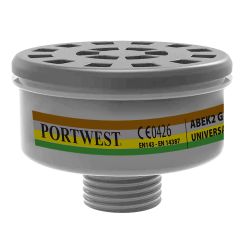 Portwest P926 - ABEK2 Gas Filter Universal Thread (Pk4)