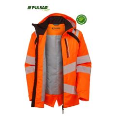 PULSAR LIFE GRS Men's Insulated Waterproof Parka LFE919-ORG  Rail Spec (Hi Vis Orange)
