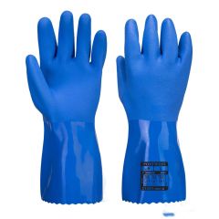 Portwest A881 Marine Ultra PVC Chemical Resistant Glove Gauntlet (Blue)