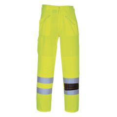 Portwest E061Hi-Vis Yellow Action Trousers - Water Resistant