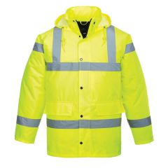 Portwest Hi-Vis Breathable Winter Traffic Jacket - Waterproof, Warm Lining S461