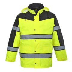 Portwest Hi-Vis Yellow Contrast Winter Classic Jacket - Waterproof, Warm S462