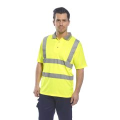 Portwest S477 Hi-Vis Short Sleeve Polo Shirt (Red or Yellow)
