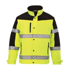 Portwest S429 Hi-Vis Contrast Softshell Jacket (Yellow)