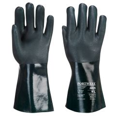 Portwest A835 Double Dipped PVC Gauntlet Gloves 35cm