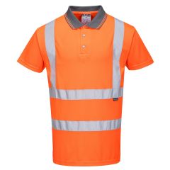 Portwest RT22 Hi-Vis Short Sleeved Polo Shirt GO/RT - Rail Spec (Orange)