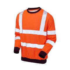 Pulsar PRARC20-ORG Electric ARC Sweat Shirt - Flame Retardant, Rail Spec (Hi Vis Orange)
