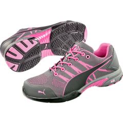 Puma Celerity Knit LOW S1 HRO SRC Womens Safety Trainers (Grey/Pink)
