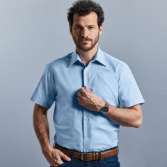 Russell 923M Short Sleeve Tailored Oxford Shirt