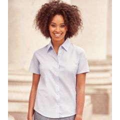 Russell 933F Ladies Short Sleeve Easy Care Oxford Shirt