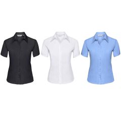 Russell 957F Ladies Short Sleeve Ultimate Non-Iron Shirt