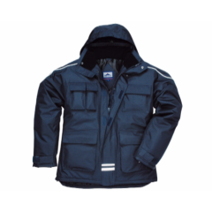 Portwest S563 RS Multi-Pocket Parka - Waterproof, Thermal Lined (Navy)