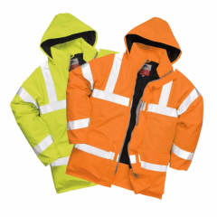 Portwest S778 Bizflame Rain Hi-Vis Antistatic Flame Retardant Jacket - Waterproof, Rail Spec