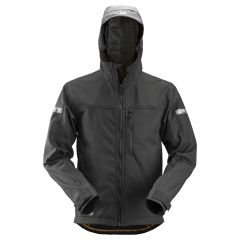 Snickers 1229 AllroundWork Softshell Jacket with Hood (Black/Black)