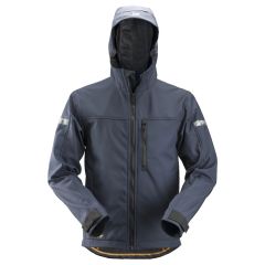Snickers 1229 AllroundWork Softshell Jacket with Hood (Navy/Black)