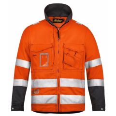 Snickers 1633 High-Vis Jacket, Class 3 (High Vis Orange / Muted Black)