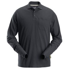 Snickers 2608 Long Sleeve Pique Polo Shirt (Steel Grey)