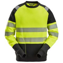 Snickers 2831 High-Vis Class 2 Sweatshirt (Hi Viz Yellow / Black)