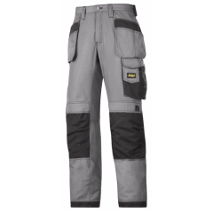 Snickers 3213 Ripstop Craftsmen Holster Pocket Trousers (Grey/Black)