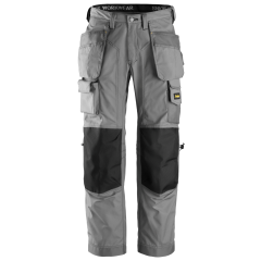 Snickers 3223 Rip-Stop Floorlayer Holster Pocket Trousers (Grey/ Black)