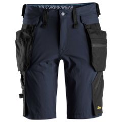 Snickers 6108 LiteWork Shorts+ with Detachable Holster Pockets (Navy/Black)