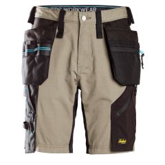 Snickers 6110 LiteWork 37.5 Work Shorts with Holster Pockets (Khaki / Black)