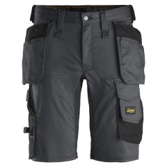 Snickers 6141 AllroundWork Stretch Shorts Holster Pockets (Steel Grey/Black)