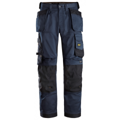 Snickers 6251 AllroundWork Stretch Loose fit Work Trousers Holster Pockets (Navy/Black)